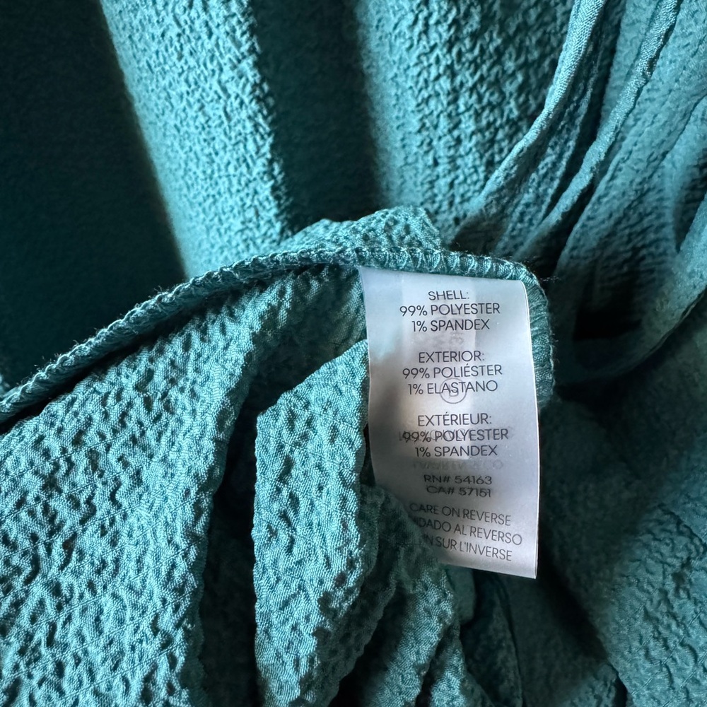 Calvin Klein - Teal Popover Tie Midi Dress - Picture 4 of 6